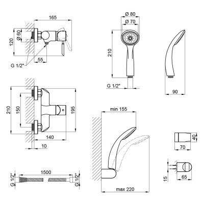 Будкрам купить Смеситель для душа Qtap Elit СRM 010 Смеситель для душа Qtap Elit СRM 010 4
