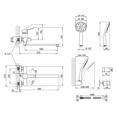 Будкрам купить Смеситель для ванны Qtap Integrа CRM 005 New Смеситель для ванны Qtap Integrа CRM 005 New 4