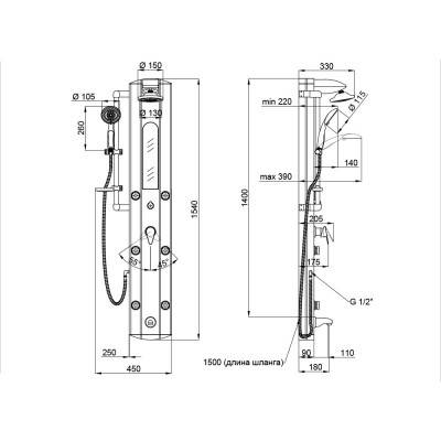 Будкрам купить Душевая панель Qtap SIL 1101 Душевая панель Qtap SIL 1101 4
