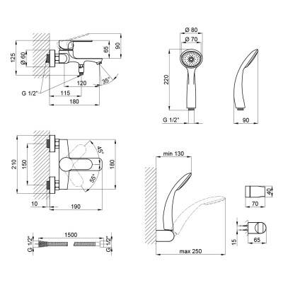 Будкрам купить Смеситель для ванны Qtap Astra CRM 006 New Смеситель для ванны Qtap Astra CRM 006 New 4