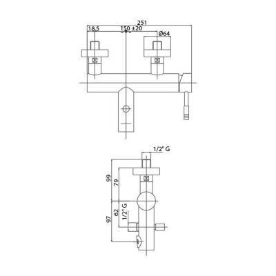 Будкрам купить Смеситель для ванны Bianchi Mody VSCMDY2004SKCRM Смеситель для ванны Bianchi Mody VSCMDY2004SKCRM 4