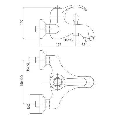 Будкрам купить Смеситель для ванны Bianchi Class VSCCLS2004SKORO Смеситель для ванны Bianchi Class VSCCLS2004SKORO 4