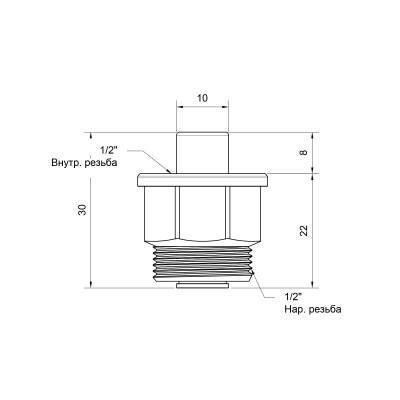 Будкрам купити Клапан для повітровідвідника Icma 1/2" №710 Клапан для повітровідвідника Icma 1/2" №710 4