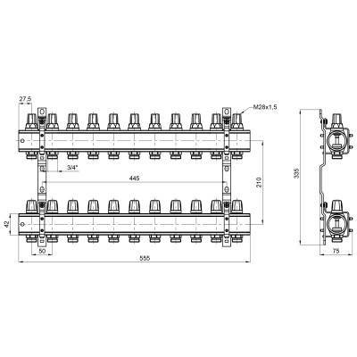 Будкрам купить Коллектор Icma 1" 11 выходов, без расходомера №K005 Коллектор Icma 1" 11 выходов, без расходомера №K005 4