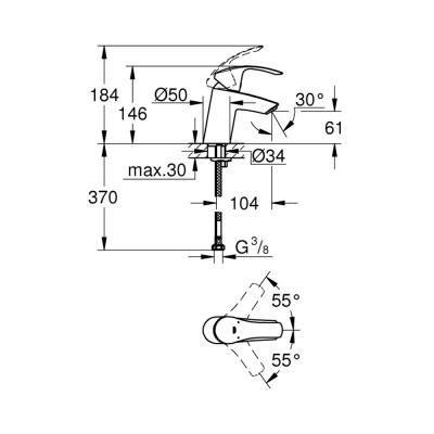 Будкрам купить Смеситель для раковины Grohe Eurosmart 32467002 Смеситель для раковины Grohe Eurosmart 32467002 4