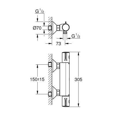 Будкрам купить Смеситель термостатический для душа Grohe Grohtherm 800 34558000 Смеситель термостатический для душа Grohe Grohtherm 800 34558000 4