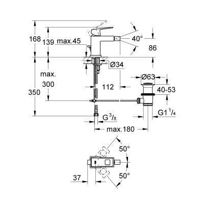 Будкрам купити Змішувач для біде Grohe Eurocube 23138000 Змішувач для біде Grohe Eurocube 23138000 4