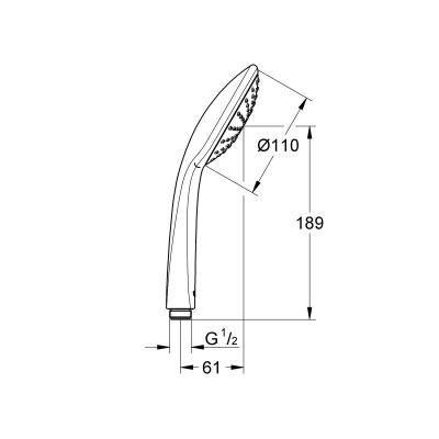 Будкрам купить Лейка для ручного душа Grohe Euphoria 27265000 Лейка для ручного душа Grohe Euphoria 27265000 4