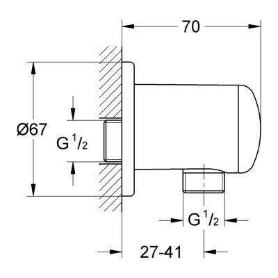 Будкрам купить Подключение для шланга Grohe Relexa plus 28671000 Подключение для шланга Grohe Relexa plus 28671000 4