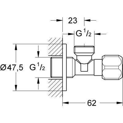 Будкрам купити Кран приладовий Grohe 2201600M 1/2"х1/2" кутовий Кран приладовий Grohe 2201600M 1/2"х1/2" кутовий 4