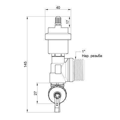 Будкрам купити Зливна група Icma 1" з повітровідвідником №269 Зливна група Icma 1" з повітровідвідником №269 3