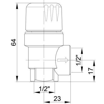 Будкрам купити Запобіжний клапан Icma 1/2" ВР 10 бар №241 Запобіжний клапан Icma 1/2" ВР 10 бар №241 3