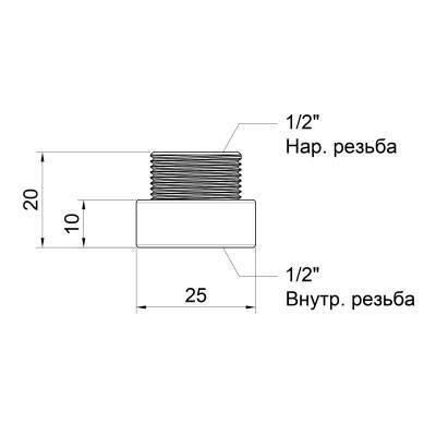 Будкрам купити Подовжувач Icma 10х1/2" №19 Подовжувач Icma 10х1/2" №19 4