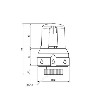 Будкрам купити Термоголовка Icma 30х1,5 №988 Термоголовка Icma 30х1,5 №988 3