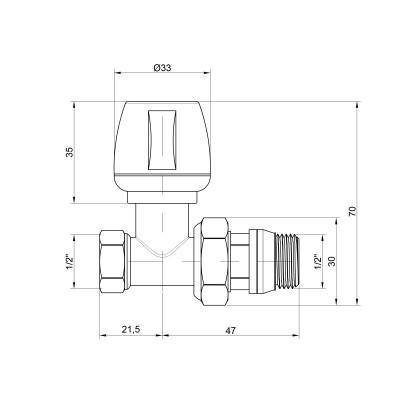 Будкрам купити Кран радіаторний Icma 1/2" з антипротечкою прямий №813+940 Кран радіаторний Icma 1/2" з антипротечкою прямий №813+940 4