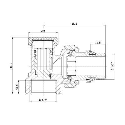 Будкрам купить Кран радиаторный угловой SD Forte Classiс с антипротечкой 1/2" без ручки SF229W15 Кран радиаторный угловой SD Forte Classiс с антипротечкой 1/2" без ручки SF229W15 4