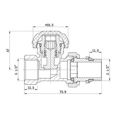 Будкрам купить Кран радиаторный SD Forte Powerful 1/2" с антипротечкой прямой SF231W15 Кран радиаторный SD Forte Powerful 1/2" с антипротечкой прямой SF231W15 4
