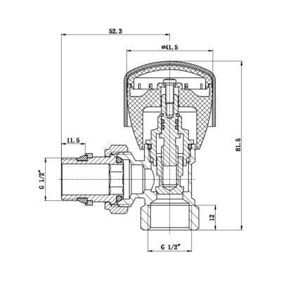 Будкрам купить Кран радиаторный SD Forte Powerful 1/2" с антипротечкой угловой SF232W15 Кран радиаторный SD Forte Powerful 1/2" с антипротечкой угловой SF232W15 4