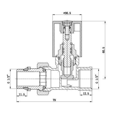 Будкрам купить Кран радиаторный SD Forte 1/2" с антипротечкой прямой хром SF237W15 Кран радиаторный SD Forte 1/2" с антипротечкой прямой хром SF237W15 4
