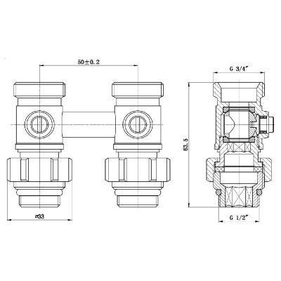 Будкрам купить Кран шаровой SD Forte 3/4"х1/2" для радиатора нижний SF251W15 Кран шаровой SD Forte 3/4"х1/2" для радиатора нижний SF251W15 4