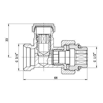 Будкрам купить Кран буксовый SD Forte 3/4"х1/2" для радиатора нижний SF253W15 Кран буксовый SD Forte 3/4"х1/2" для радиатора нижний SF253W15 4
