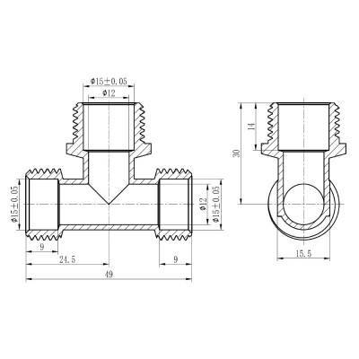 Будкрам купить Тройник обжимной SD Forte 16х1/2"х16 НР SF178W161516 Тройник обжимной SD Forte 16х1/2"х16 НР SF178W161516 4
