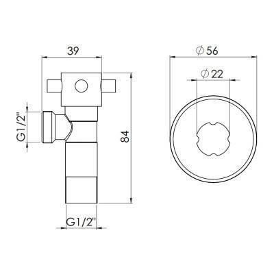 Будкрам купити Кран приладовий SD Forte 1/2" ручка "хрест" SF3451515 Кран приладовий SD Forte 1/2" ручка "хрест" SF3451515 3