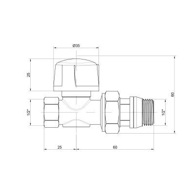 Будкрам купить Кран радиаторный Icma 3/4" прямой №775+940 Кран радиаторный Icma 3/4" прямой №775+940 3