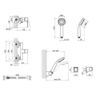 Будкрам купить Смеситель для душа Qtap Polaris WHI 010 Смеситель для душа Qtap Polaris WHI 010 4