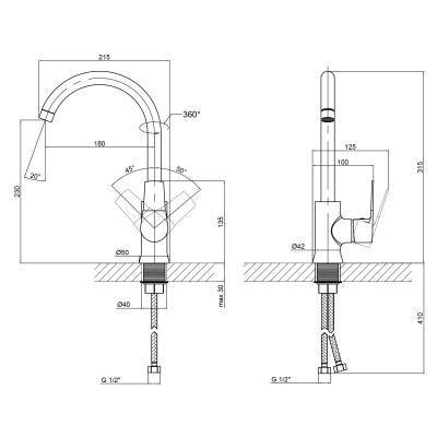Будкрам купить Смеситель для кухни Qtap Polaris WHI 007F Смеситель для кухни Qtap Polaris WHI 007F 4