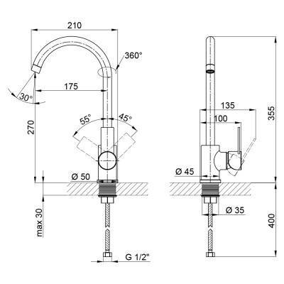 Будкрам купить Смеситель для кухни Qtap Form CRM 007F Смеситель для кухни Qtap Form CRM 007F 4