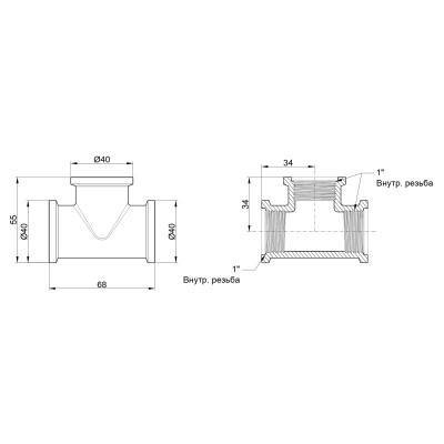 Будкрам купити Трійник Icma 1" ВР №1202 Трійник Icma 1" ВР №1202 4
