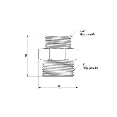Будкрам купити Ніпель Icma 3/4"х1" НР №1211 Ніпель Icma 3/4"х1" НР №1211 4