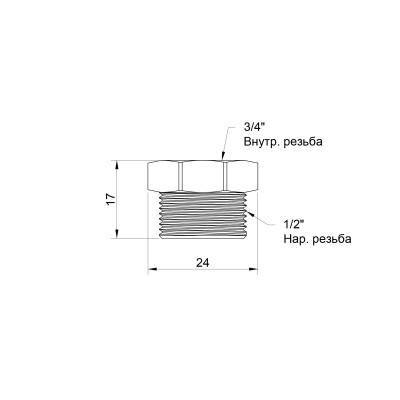 Будкрам купити Футорка Icma 1/2"х3/8" НВ №1212 Футорка Icma 1/2"х3/8" НВ №1212 4