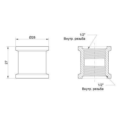 Будкрам купить Муфта Icma 1/2" ВР №1213 Муфта Icma 1/2" ВР №1213 4