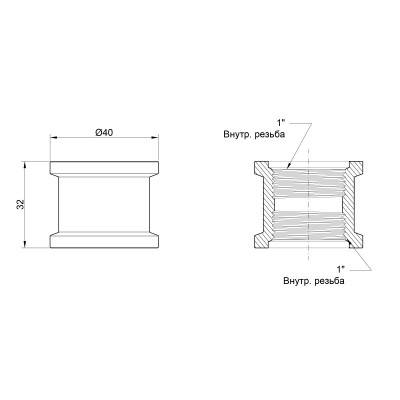 Будкрам купить Муфта Icma 1" ВР №1213 Муфта Icma 1" ВР №1213 4