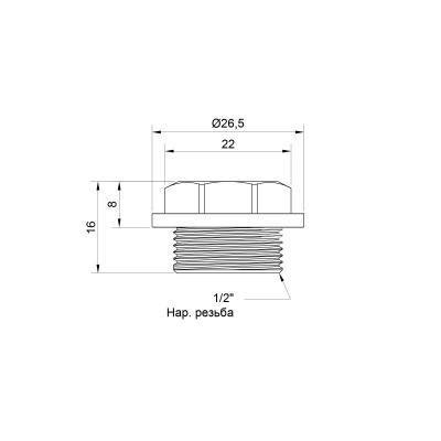 Будкрам купить Заглушка Icma 1/2" НР №237 Заглушка Icma 1/2" НР №237 4