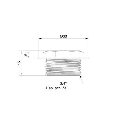 Будкрам купить Заглушка Icma 3/4" НР №237 Заглушка Icma 3/4" НР №237 4