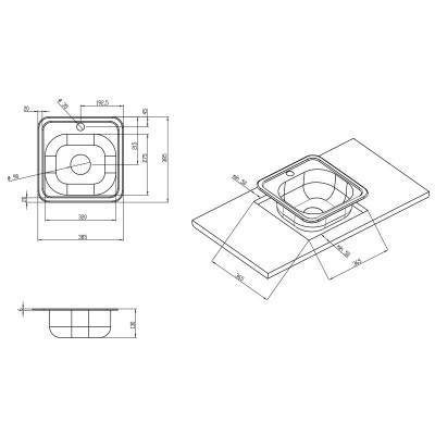 Будкрам купити Кухонна мийка Imperial 3838 Decor (IMP383806DEC) Кухонна мийка Imperial 3838 Decor (IMP383806DEC) 4