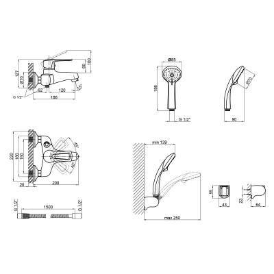 Будкрам купить Смеситель для ванны Qtap Hansberg CRM 006 New Смеситель для ванны Qtap Hansberg CRM 006 New 4