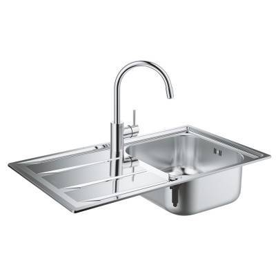 Будкрам купити Набір Grohe мийка кухонна K400 31570SD0 + змішувач Concetto 32663001