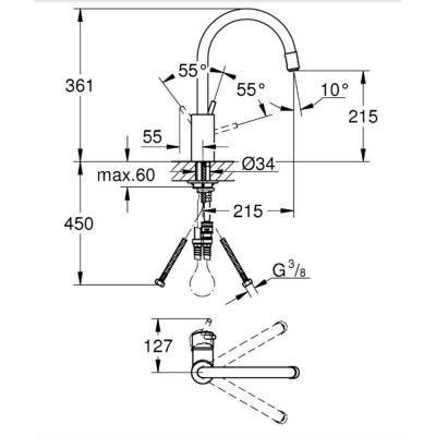 Будкрам купити Набір Grohe мийка кухонна K400 31570SD0 + змішувач Concetto 32663001 Набір Grohe мийка кухонна K400 31570SD0 + змішувач Concetto 32663001 4