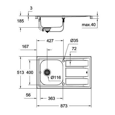 Будкрам купити Кухонна мийка Grohe Sink K400+ 31568SD0 Кухонна мийка Grohe Sink K400+ 31568SD0 4