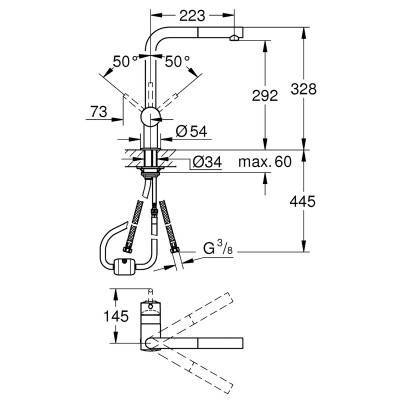 Будкрам купити Набір Grohe мийка кухонна K500 31573SD0 + змішувач Minta 32168000 Набір Grohe мийка кухонна K500 31573SD0 + змішувач Minta 32168000 5