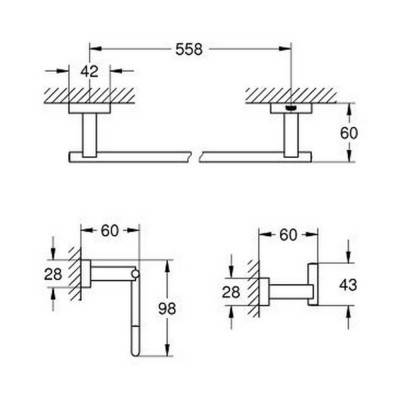 Будкрам купить Набор аксессуаров Grohe Essentials Cube 40777001 Guest Набор аксессуаров Grohe Essentials Cube 40777001 Guest 4