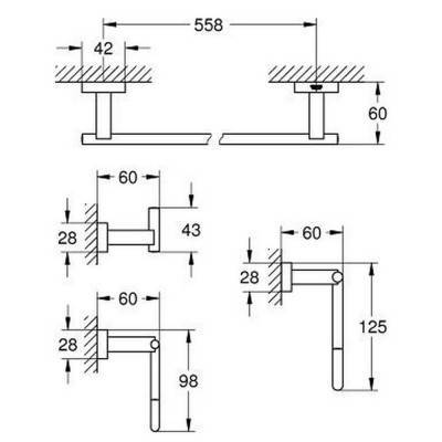 Будкрам купить Набор аксессуаров Grohe Essentials Cube 40778001 Набор аксессуаров Grohe Essentials Cube 40778001 4