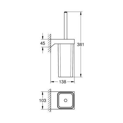 Будкрам купить Ершик для унитаза Grohe Selection Cube 40857000 Ершик для унитаза Grohe Selection Cube 40857000 4