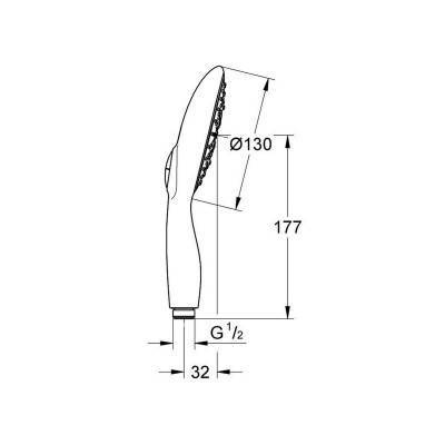Будкрам купити Лійка для ручного душу Grohe Power&Soul 27673LS0 Лійка для ручного душу Grohe Power&Soul 27673LS0 4