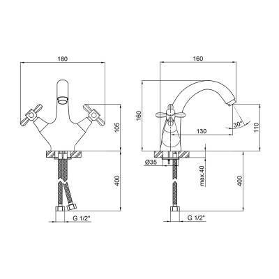 Будкрам купити Змішувач для раковини Qtap Liberty ANT 161 Змішувач для раковини Qtap Liberty ANT 161 4