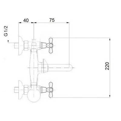 Будкрам купить Смеситель для ванны Qtap Liberty ORO 140-2 Смеситель для ванны Qtap Liberty ORO 140-2 4